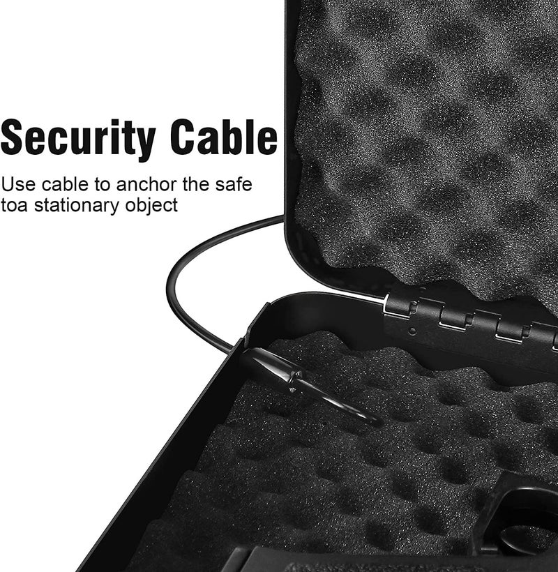 LANGGER V Gun Safe for Pistol, Quick Access Handgun Safe Firearm Lock Box, Gun Case for Home/Car/Travel - Image 5